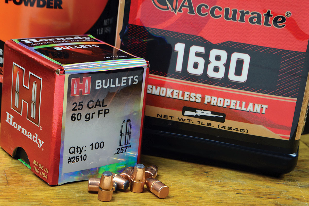 New loading data for the 256 Win Mag is scarce, but Hodgdon provides loads for four different bullet weights, including the 60-grain Hornady, using Accurate 1680.